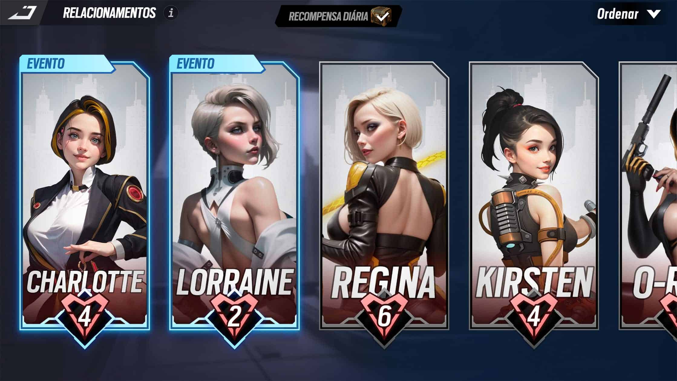 galeria de mercenárias para desbloquear